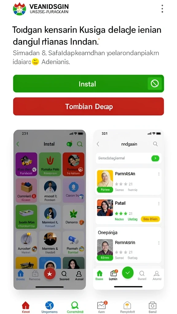 afaf - Tampilan awal AFAF yang menarik dengan karakter-karekter unik.