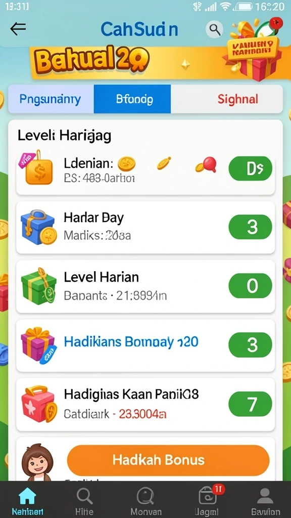 pgstar777 - Tampilan antarmuka yang menarik dan ramah pengguna.