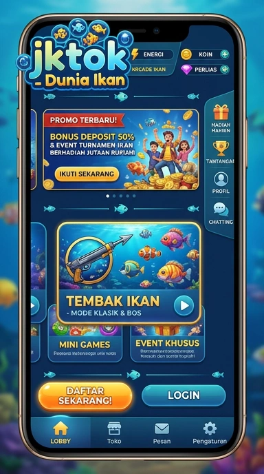 Layar utama jktok — antarmuka bersih setelah instalasi